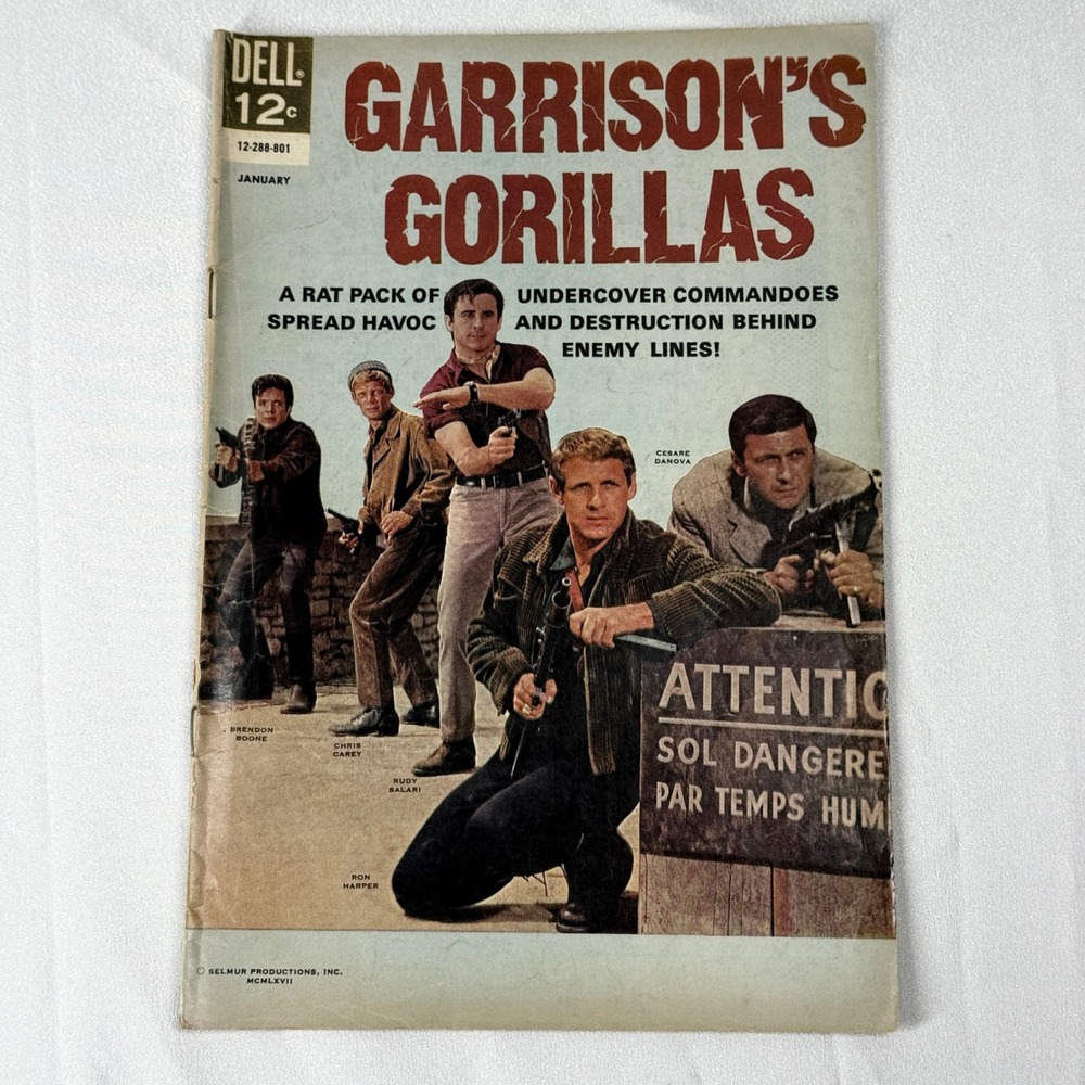 Dell Garrison's Gorillas Comic No 1 1968 Multi Silver Age War TV Series